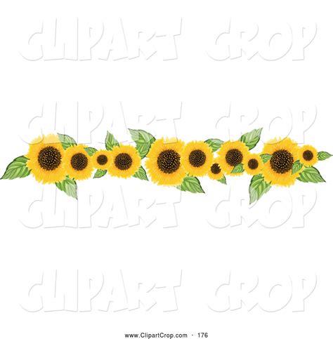 Sunflower Border Clipart Clip Art Vector Of A Border Or #Ts60Mn ...