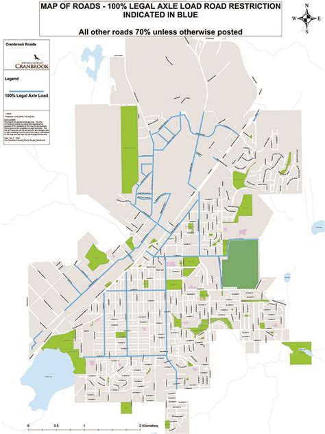 City of Cranbrook - City Road Load Restrictions Map | Public Works ...