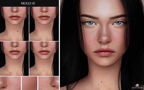 Moles 01 | The sims 4 skin, Sims, Sims 4