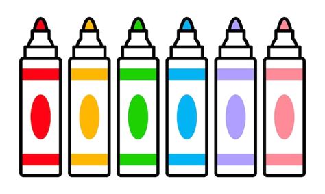 Premium Vector | Set of Colorful Markers on White Background