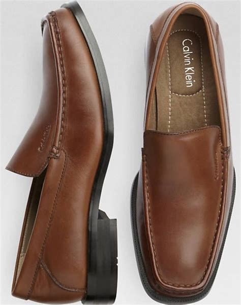 Calvin Klein Branston Brown Loafers - Dress Shoes | Men's Wearhouse ...