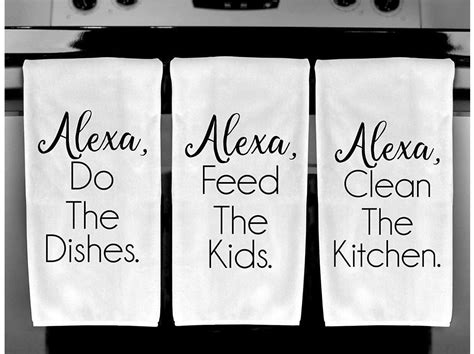 Alexa Funny Kitchen Towels by BlendedRootsbyNT on Etsy Funny Kitchen ...