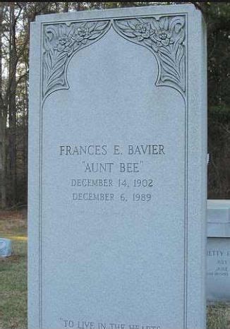 Frances Bavier, "Aunt Bea" | Famous graves, Grave headstones, Grave marker