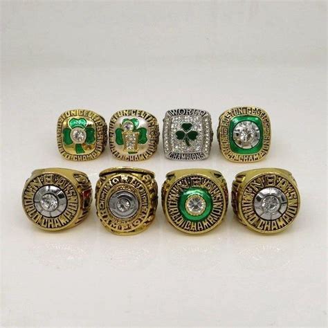 6 Piece Boston Celtics Basketball Sports Team NBA Championship Replica Team Ring Set | Boston ...