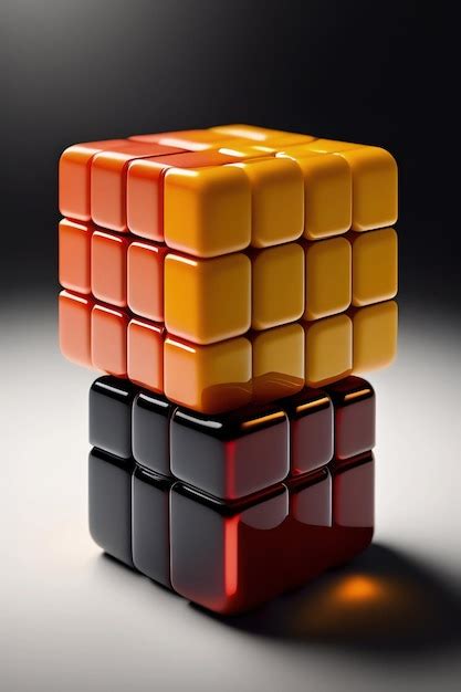 Premium AI Image | Rubik's cubes are stacked on top of each other 3d style wallpaper