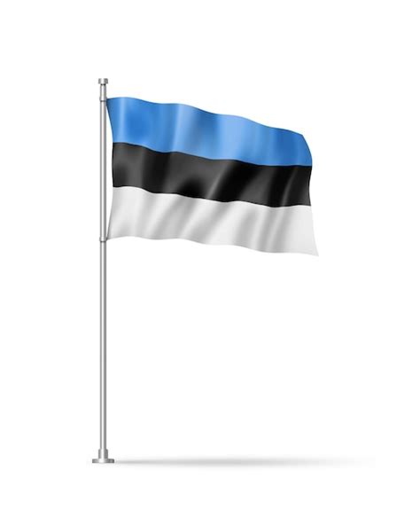 Premium Photo | Estonian flag isolated on white