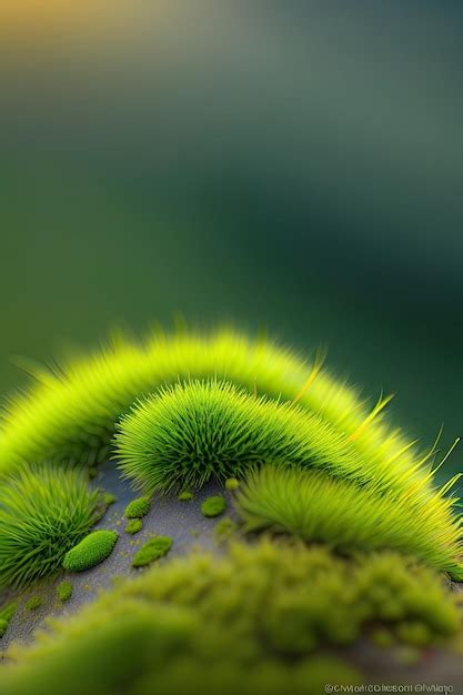 Premium AI Image | Moss macro