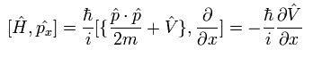 Commutator of the Hamiltonian with Position and Hamiltonian with Momentum