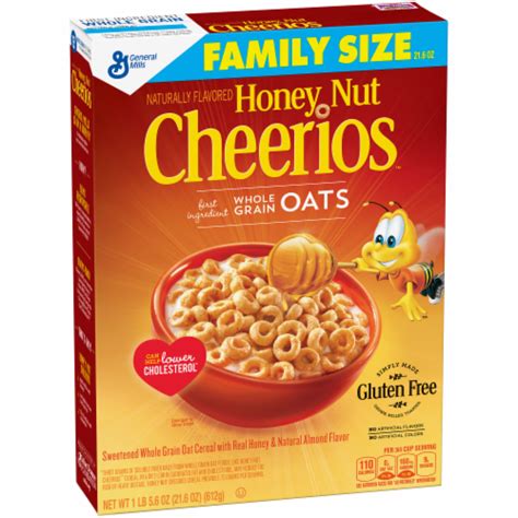 General Mills Honey Nut Cheerios Giant Size Cereal, 21.6 oz - Food 4 Less