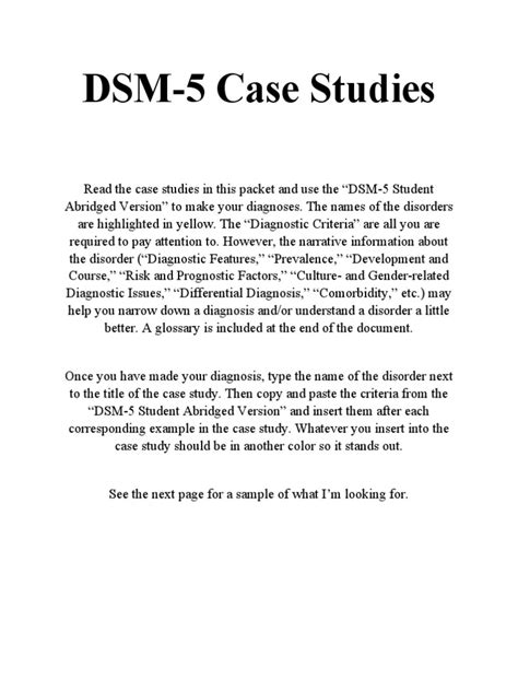 DSM5 Case Studies SUPA | PDF | Major Depressive Disorder | Amputation