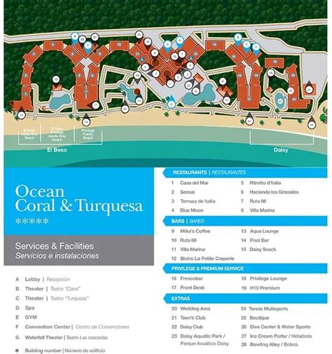 Resort Map | Ocean Coral & Turquesa | Riviera Maya, Mexico