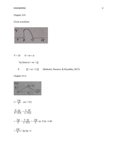 Engineering: Waveform Analysis and Calculations