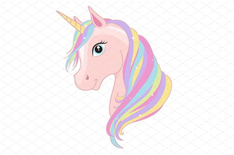 Unicorn head. Magic sweet horse. in 2021 | Unicorn head, Unicorn, Pink unicorn