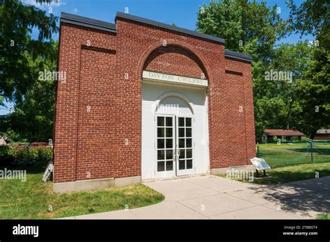 Outside the Wright Brothers National Museum at Carillon Historical Park, Museum in Dayton, Ohio ...