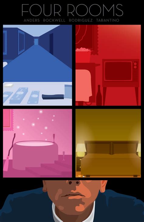 Four Rooms (1995) | Alternative movie posters, Minimal movie posters, Quentin tarantino films