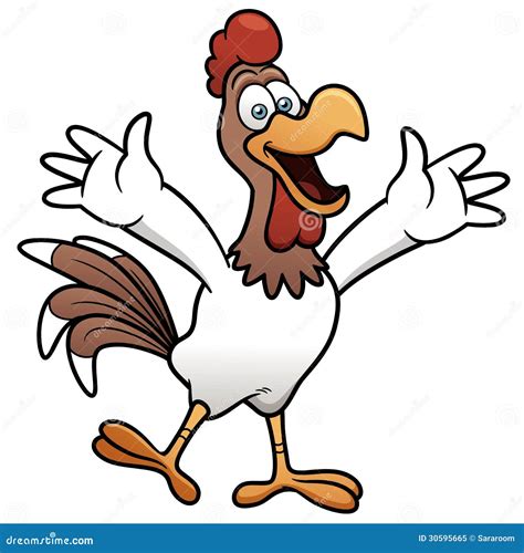 Cartoon happy chicken stock vector. Illustration of traditional - 30595665