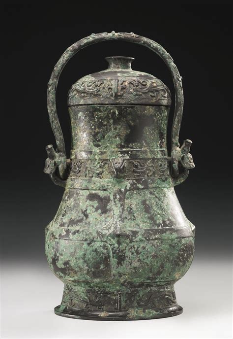 AN ARCHAIC BRONZE VESSEL AND COVER (YOU) | Bronze, Zhou dynasty ...