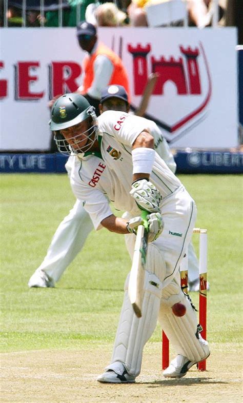 Herschelle Gibbs leans forward to defend | ESPNcricinfo.com