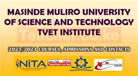 Masinde Muliro University Of Science And Technology Tvet Institute Courses Offered, Contacts and ...