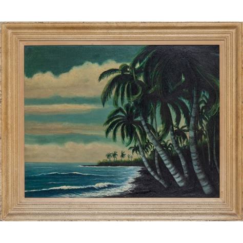 LARGE PERIOD HAWAIIAN KONA BLACK SAND BEACH SHORELINE SCENE LANDSCAPE ...