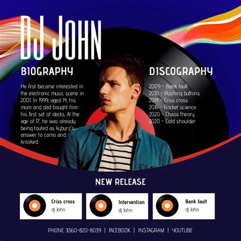 Copy of DJ Profile Press Kit Instagram Template | PosterMyWall