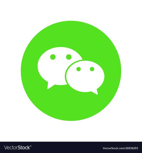 Social media symbol wechat Royalty Free Vector Image