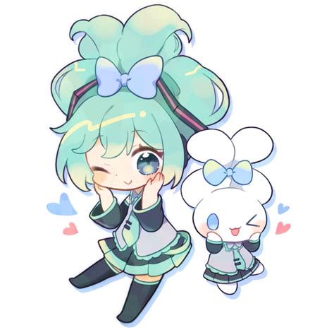 hatsune miku, cinnamoroll, and cinnamiku (vocaloid and 2 more) drawn by ...