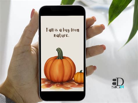 40 Fall Pumpkin Quotes Phone Wallpaper Graphic by BDSign · Creative Fabrica