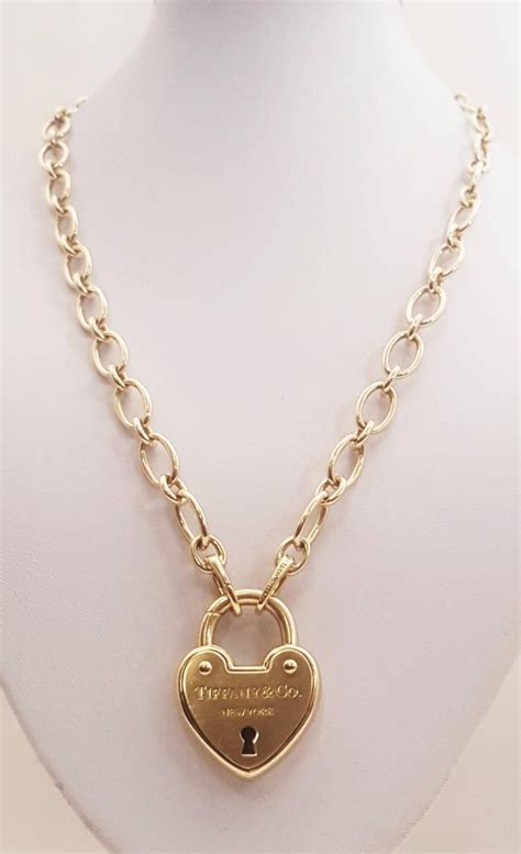 Tiffany and Co. 18 Karat Heart Lock Necklace at 1stDibs | tiffany heart and lock necklace ...