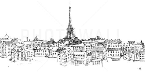 Paris Skyline Drawing at PaintingValley.com | Explore collection of Paris Skyline Drawing