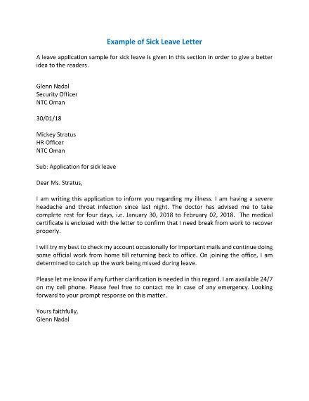 Leave Letter - 14+ Examples, Format, PDF, Tips