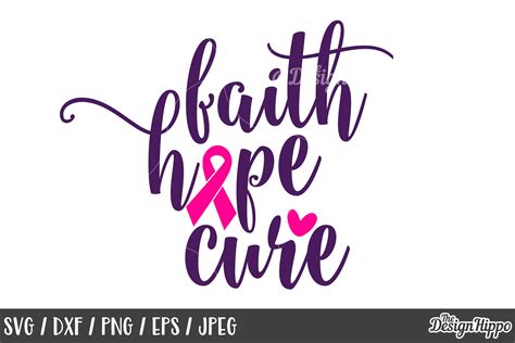 Breast Cancer Ribbon Awareness Fight Hope Faith PNG SVG Digital Cut File Clear Waterslide ...