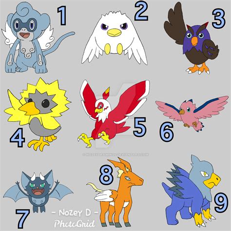 Gen 1 Basic Flying Type Fakemon by NozeyDrawings on DeviantArt