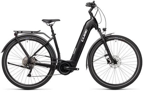 Cube Touring Hybrid Pro 500w Step Thru Electric Bike 2021 Black/White