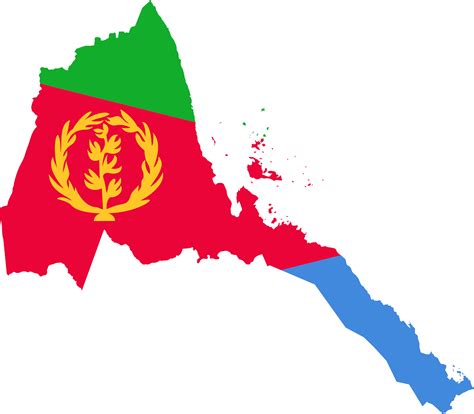 Clipart - Eritrea Flag Map