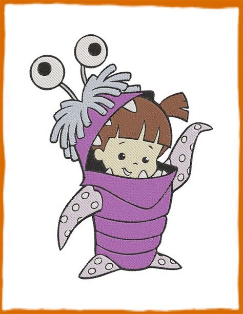 Boo Monsters Inc Filled Embroidery Design 2 Instant Download - Etsy