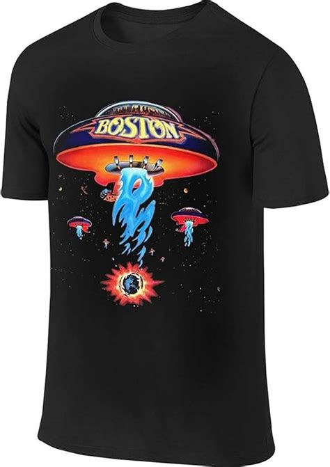 Boston Rock Band Logo Design Pure Cotton Breathable T-Shirt for Man ...