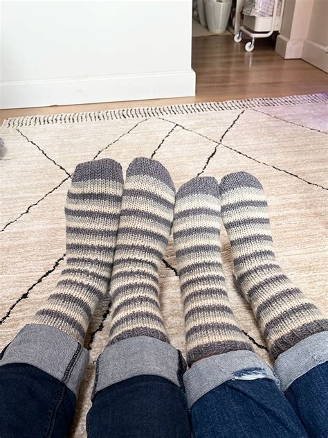 Striped Socks Knitting Pattern – Handy Little Me Shop