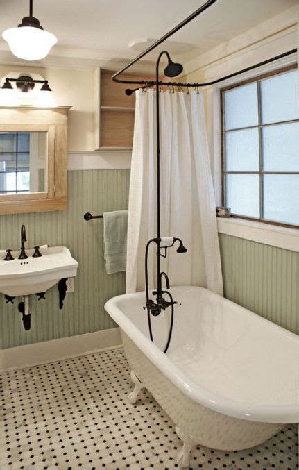 58+ ideas bathroom green tile vintage tubs | Beadboard bathroom, Clawfoot tub bathroom, Clawfoot tub