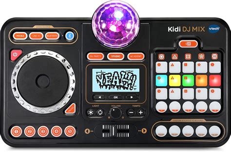 VTech Kidi DJ Mix (Black), Toy DJ Mixer for Kids with 15 Tracks and 4 ...