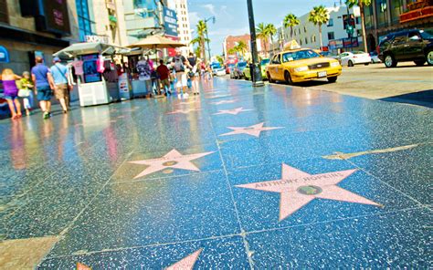 Herunterladen hintergrundbild hollywood walk of fame, 4k, stars alley ...