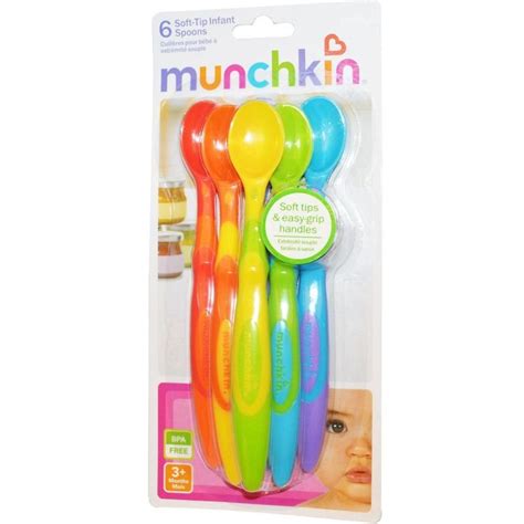 Munchkin, Soft-Tipped Infant Spoons, 3 + Months, Six Pack | Baby spoon, Wishes for baby, Munchkin