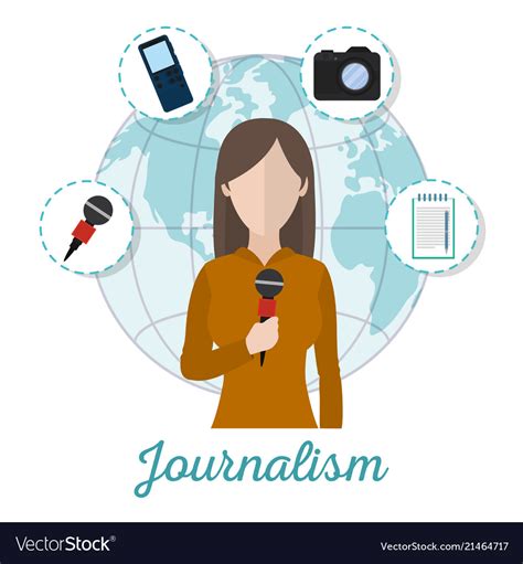 Journalism and journalist Royalty Free Vector Image