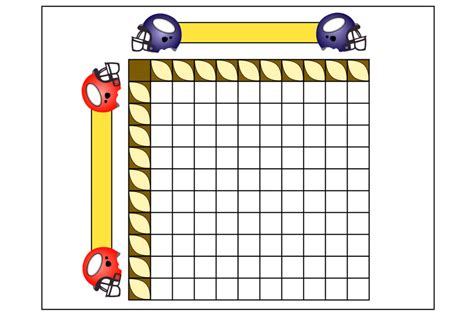 Printable 100 Square Football Board - Printable Blank World