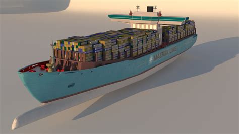 3D container ship emma maersk model - TurboSquid 1522286