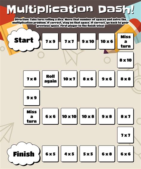 Printable Multiplication Games