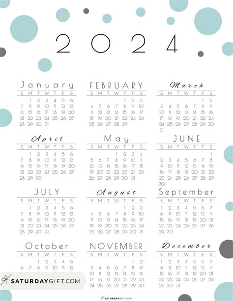 2024 Monthly Calendar Printable Cute Wallpaper - Joya Rubina