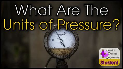 What Are the Units of Pressure? – Materials Science & Engineering