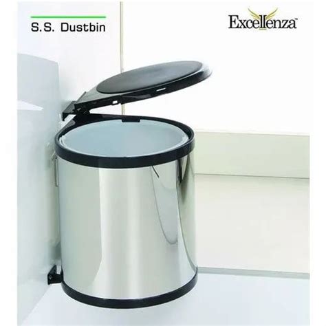 Stainless Steel SS Kitchen Dustbin, Size: 290 X 350 X 430 mm, Capacity: 14 Liter at Rs 1780 in Pune