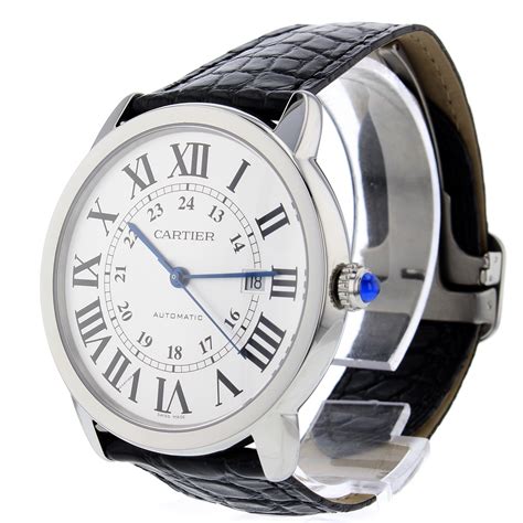 Cartier w6701010 Ronde Solo Stainless Steel Automatic Silver Dial Mens ...